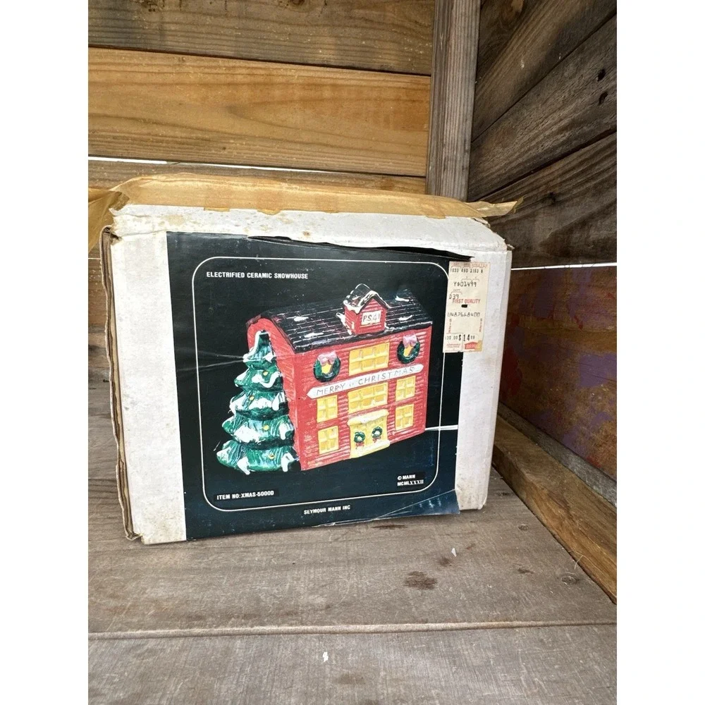 Vintage Seymour Mann porcelain‎ village house light up Christmas Village Decor